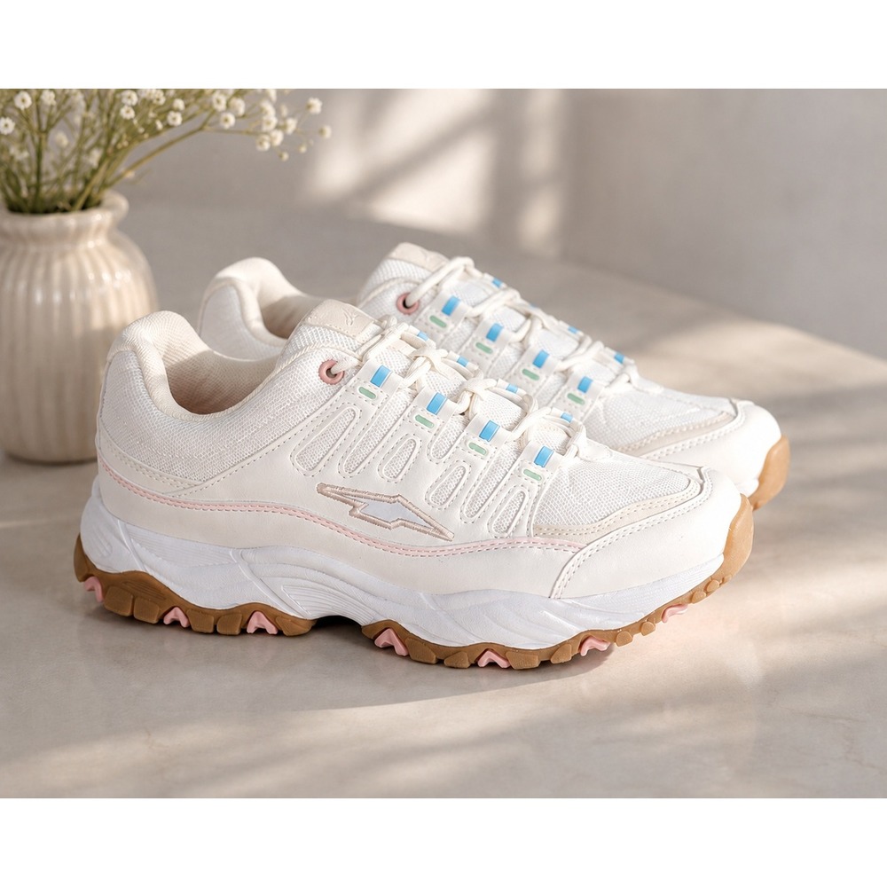 Avia Elevate Athletic Walking Sneakers White Multi Pastel Womens Size 12 Wide